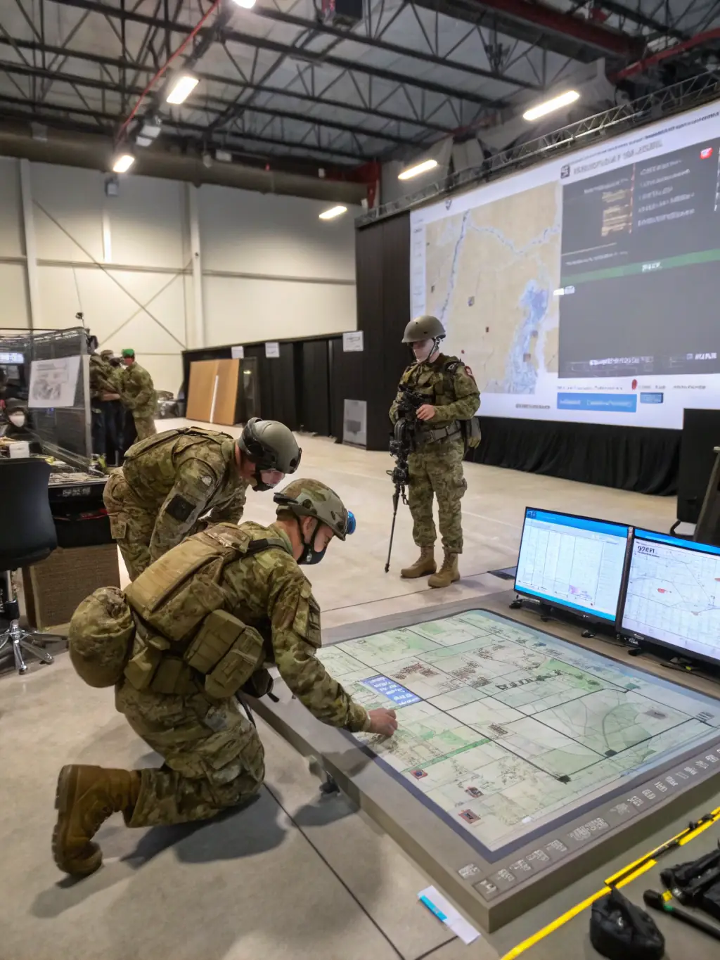 A portrait shot of a student participating in a simulated interrogation exercise, demonstrating the techniques learned in the human intelligence training program at Miğfer Akademi.